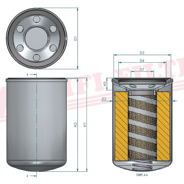 Filtre A Gasoil Absorbeur D'eau SN 40094 Hifi Filter référence fournisseur HIFSN40094